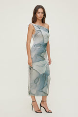 Dynamite Outlet | Jayde Mesh Maxi Dress Blue