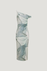 Dynamite Outlet | Jayde Mesh Maxi Dress Blue