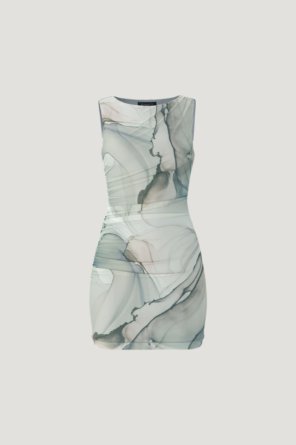 Dynamite Store | Katia Ruched Mesh Mini Dress Blue