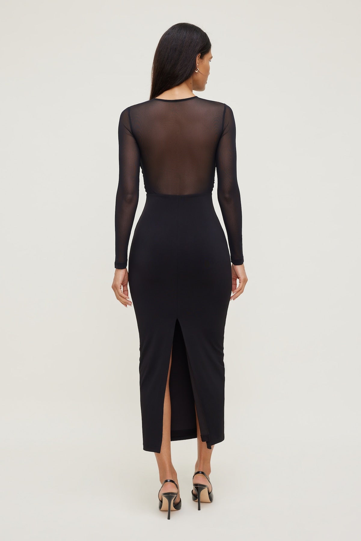 Dynamite Website Shop | Sculpt Twisted Long Sleeve Maxi Dress Black