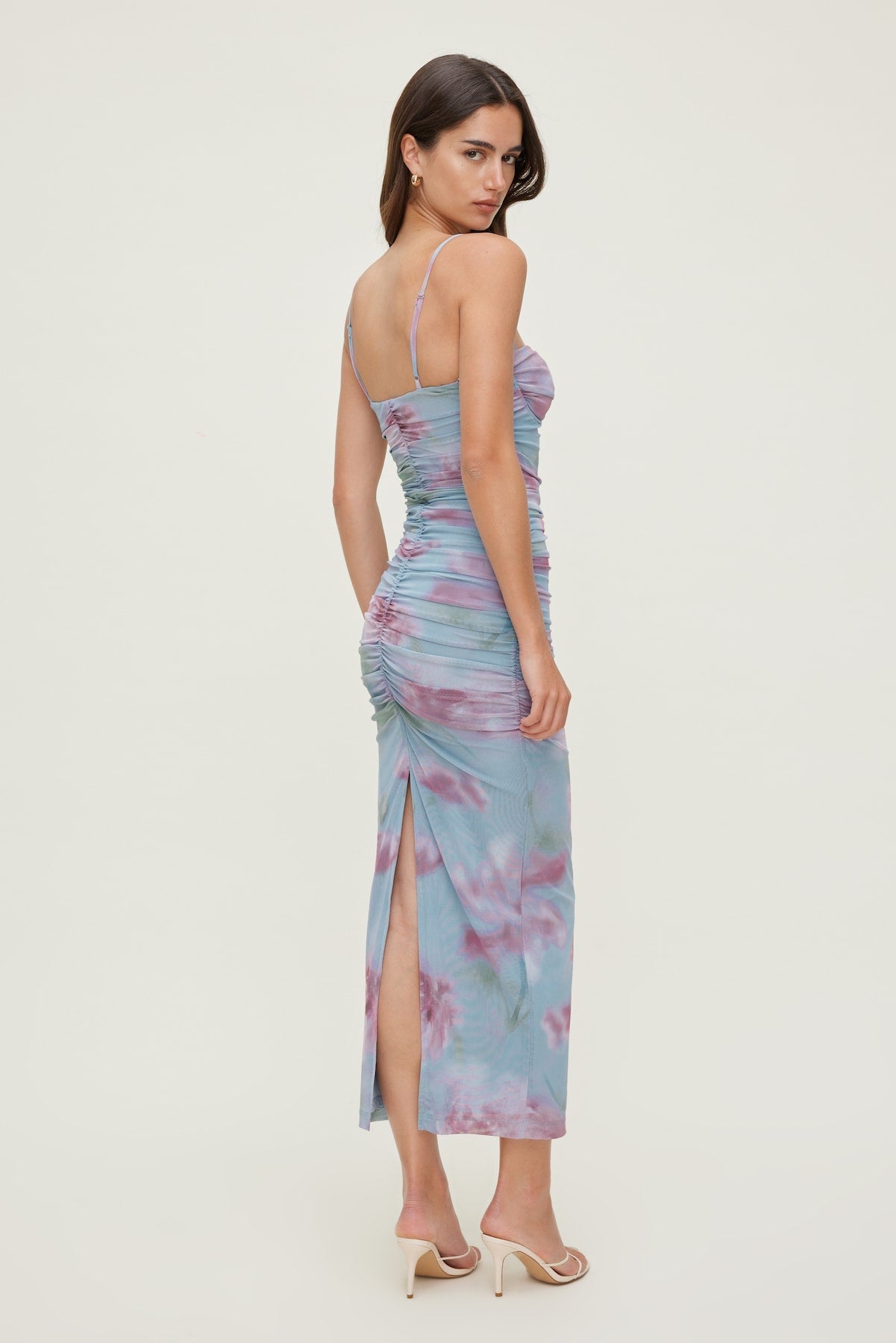 Dynamite Outlets | Mona Mesh Midi Dress Blue
