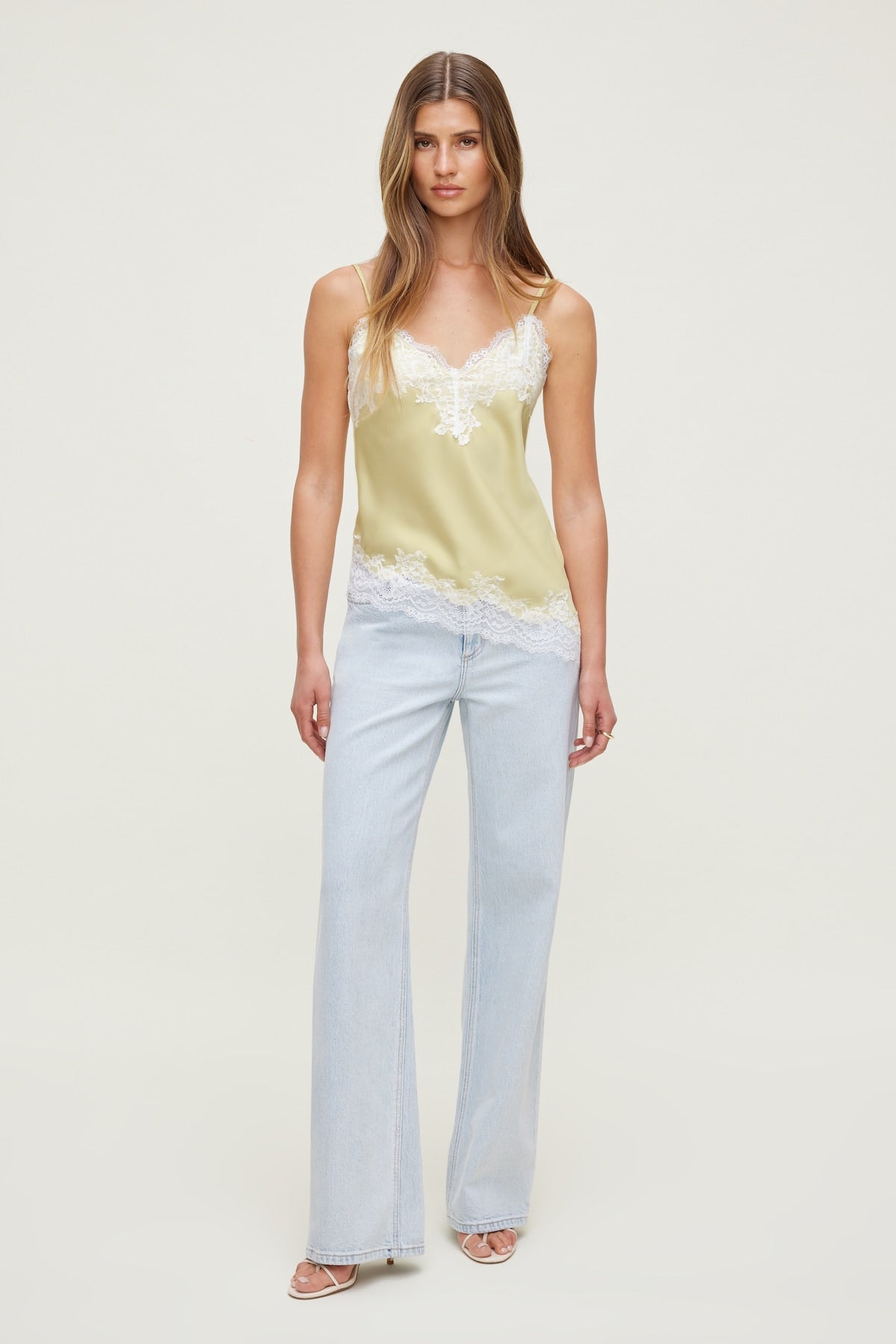 Dynamite US | Heidi High Rise Wide Leg Jeans Blue