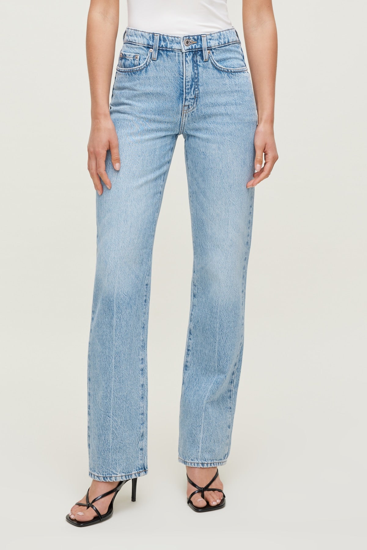 Dynamite On Sale | Cara High Rise Straight Leg Jeans Blue