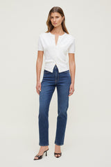 Dynamite Discount | Frenchie Stretch High Rise Slim Leg Jeans Blue