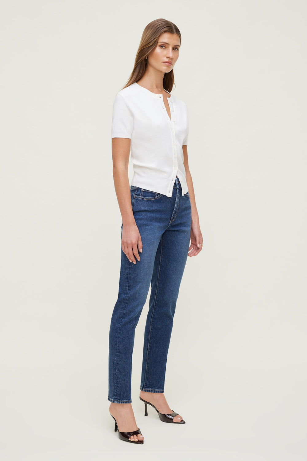 Dynamite Discount | Frenchie Stretch High Rise Slim Leg Jeans Blue