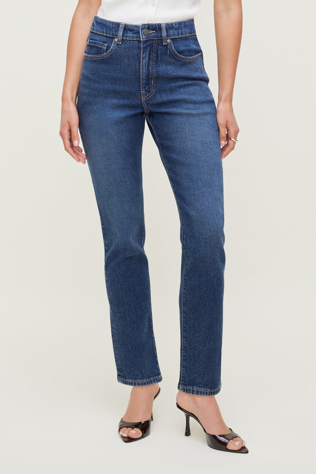 Dynamite Discount | Frenchie Stretch High Rise Slim Leg Jeans Blue