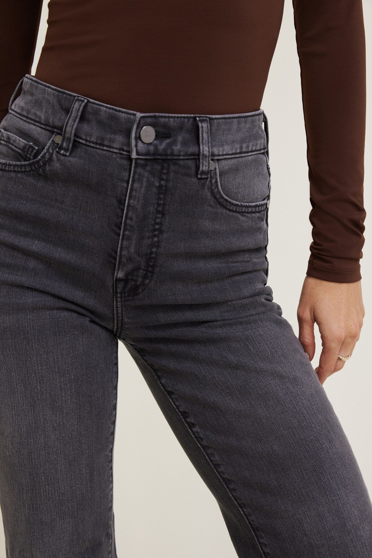 Dynamite Outlets | Elodie Stretch High Rise Bootcut Jeans Black