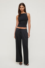 Dynamite Discount | Sculpt Strappy Boat Neck Tank Top Black