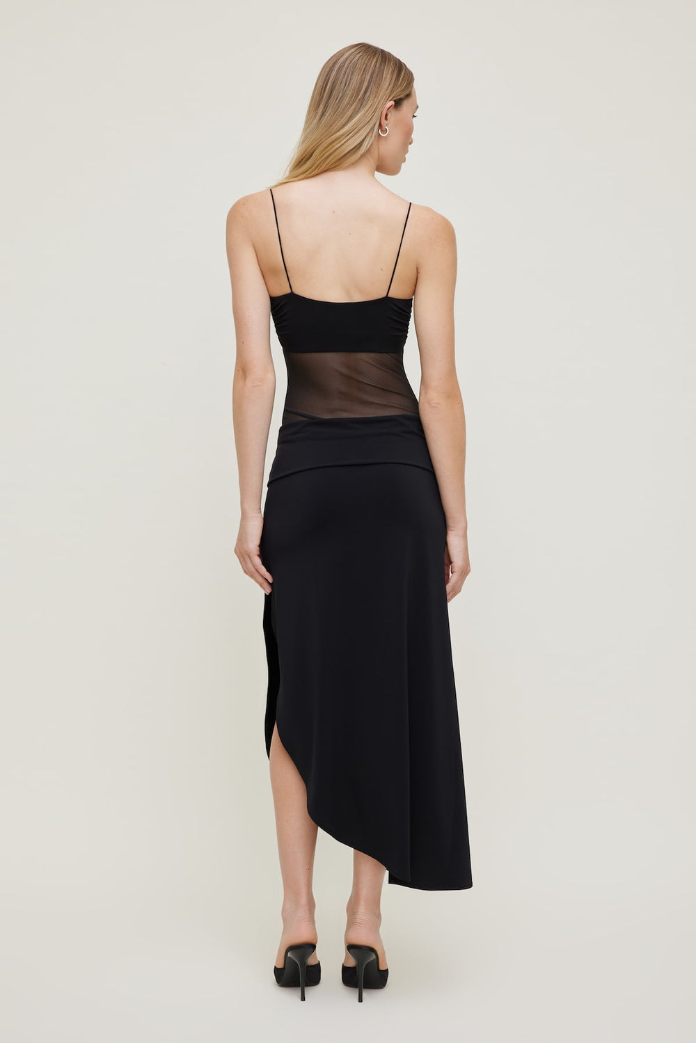 Dynamite US | Bandeau Sheer Mesh Bodysuit Black