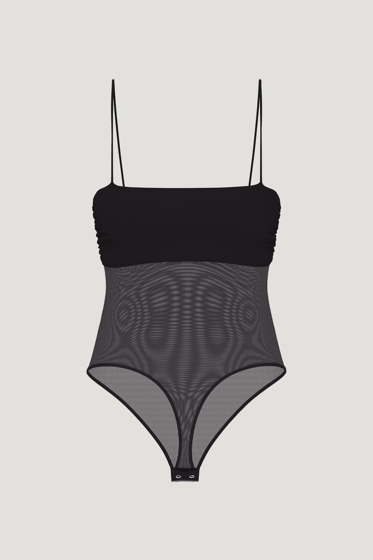 Dynamite US | Bandeau Sheer Mesh Bodysuit Black