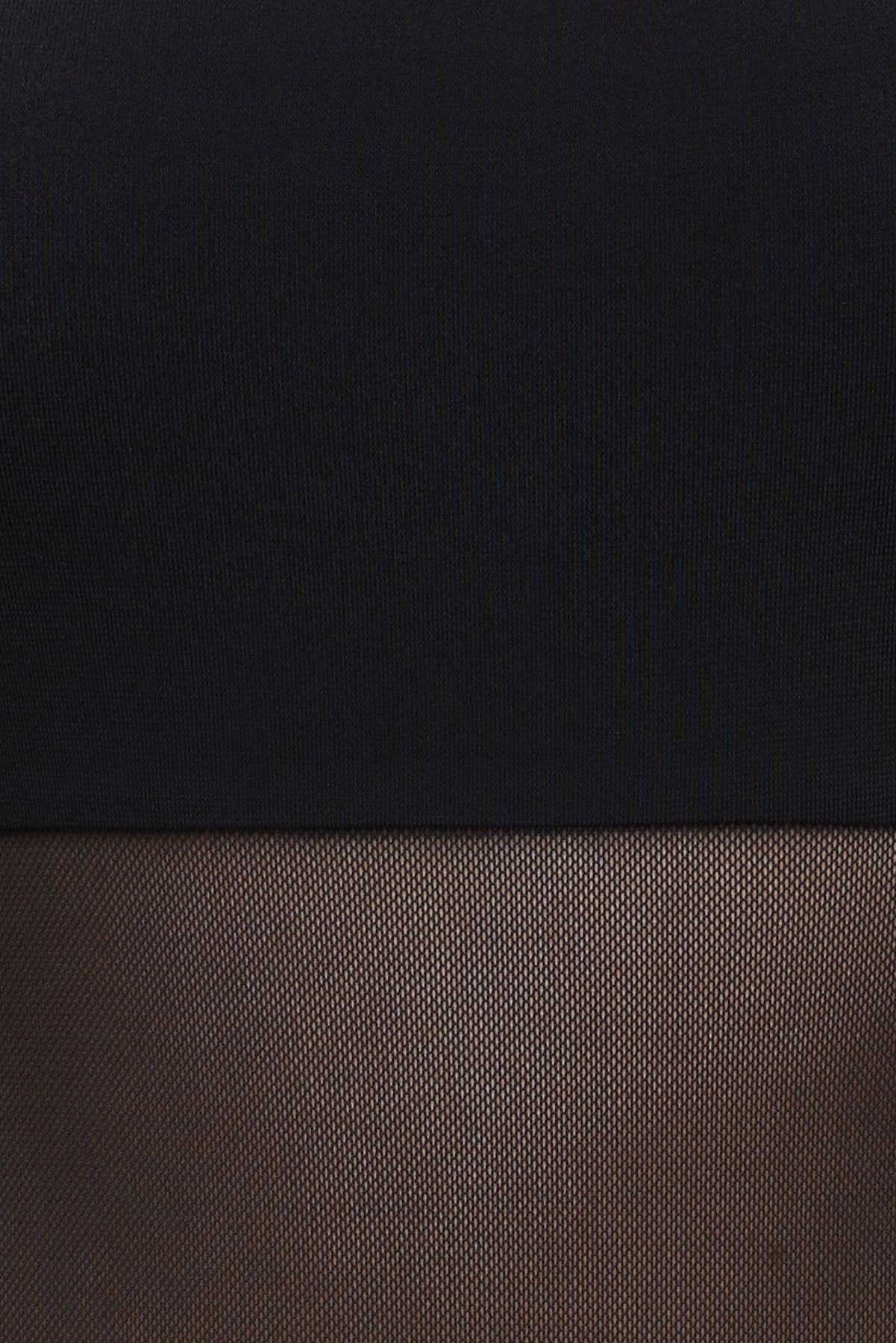 Dynamite US | Bandeau Sheer Mesh Bodysuit Black