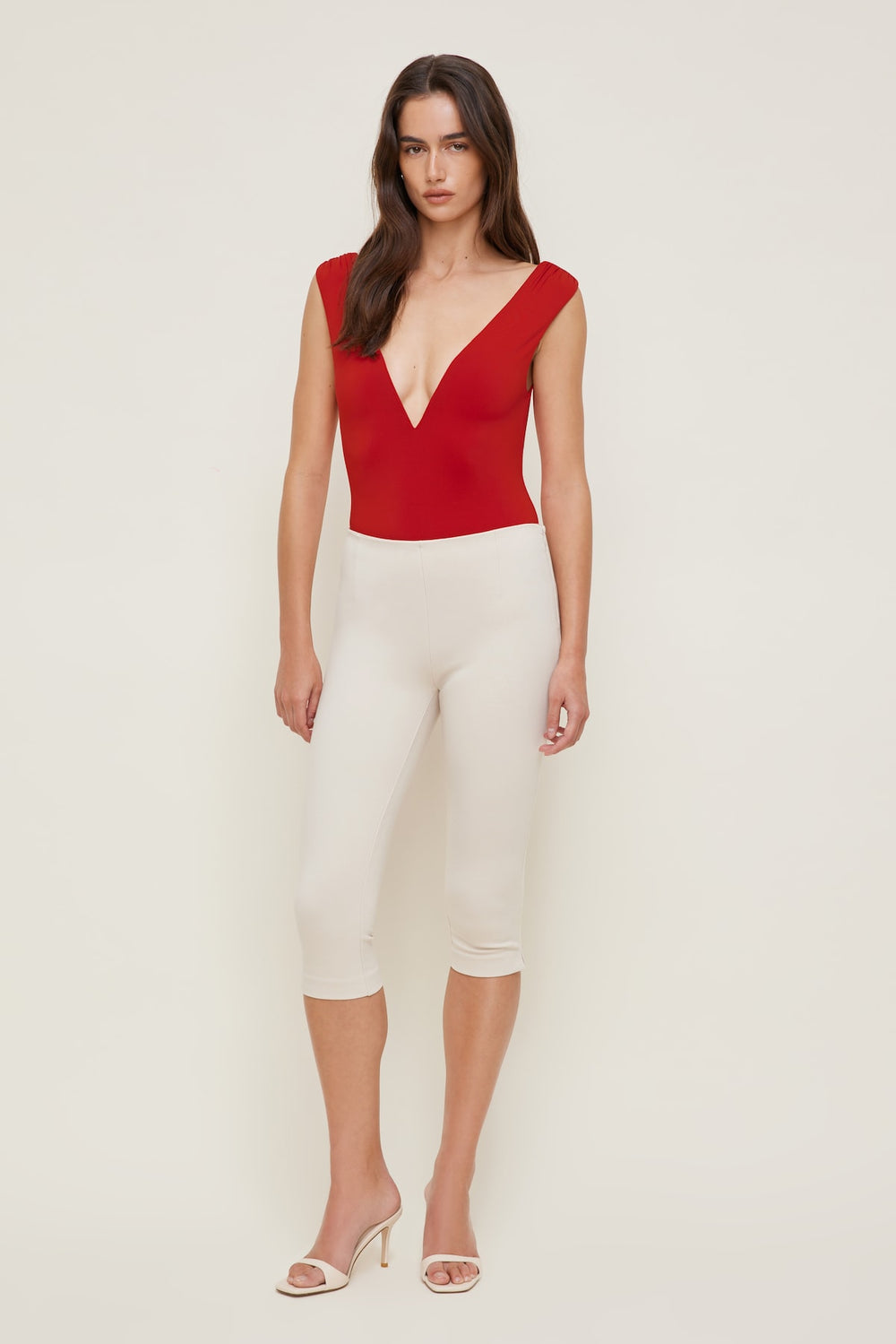 Dynamite On Sale | Sculpt Plunge Sweetheart Bodysuit Red