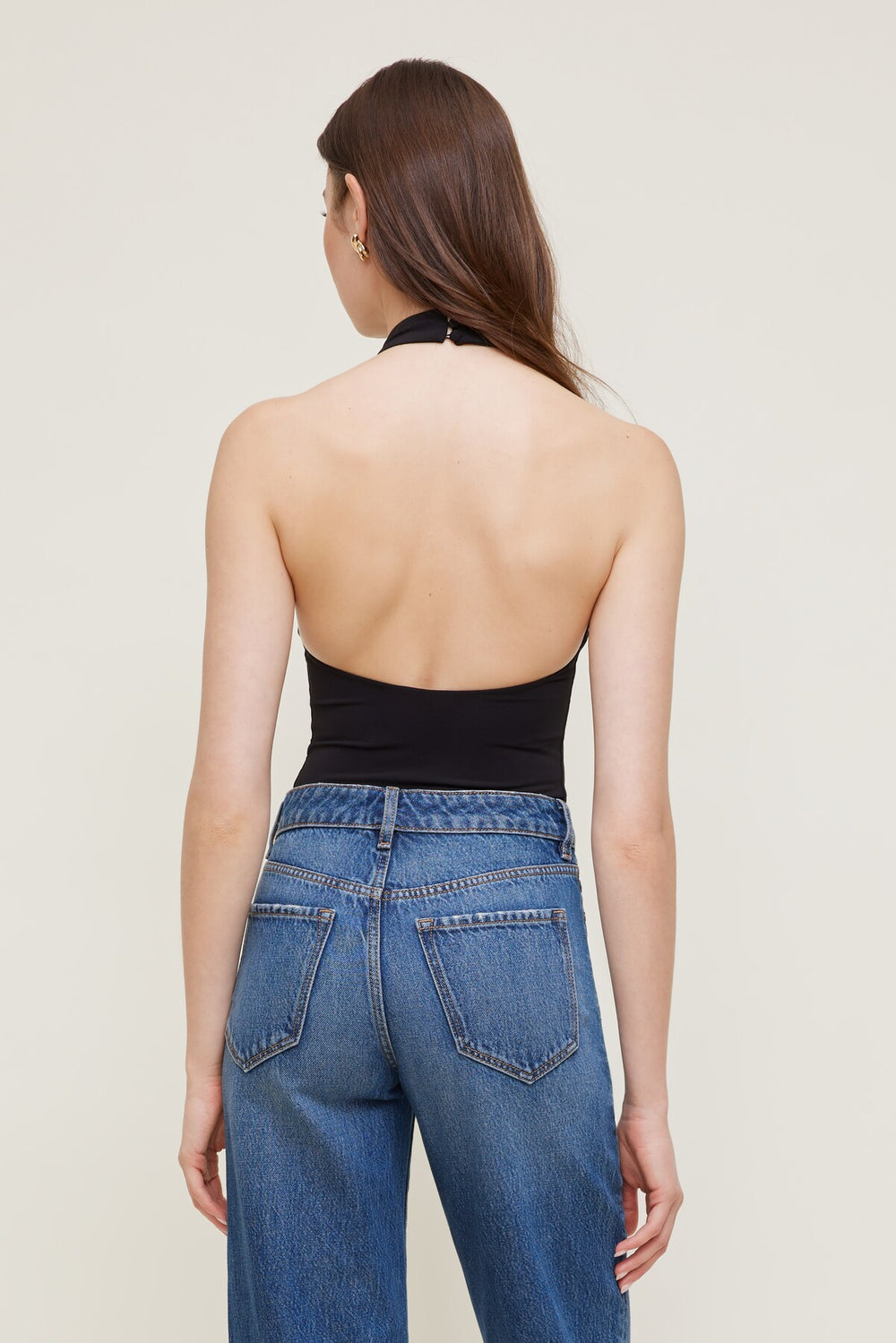 Dynamite Online | Sculpt Halter Neck Bodysuit Black