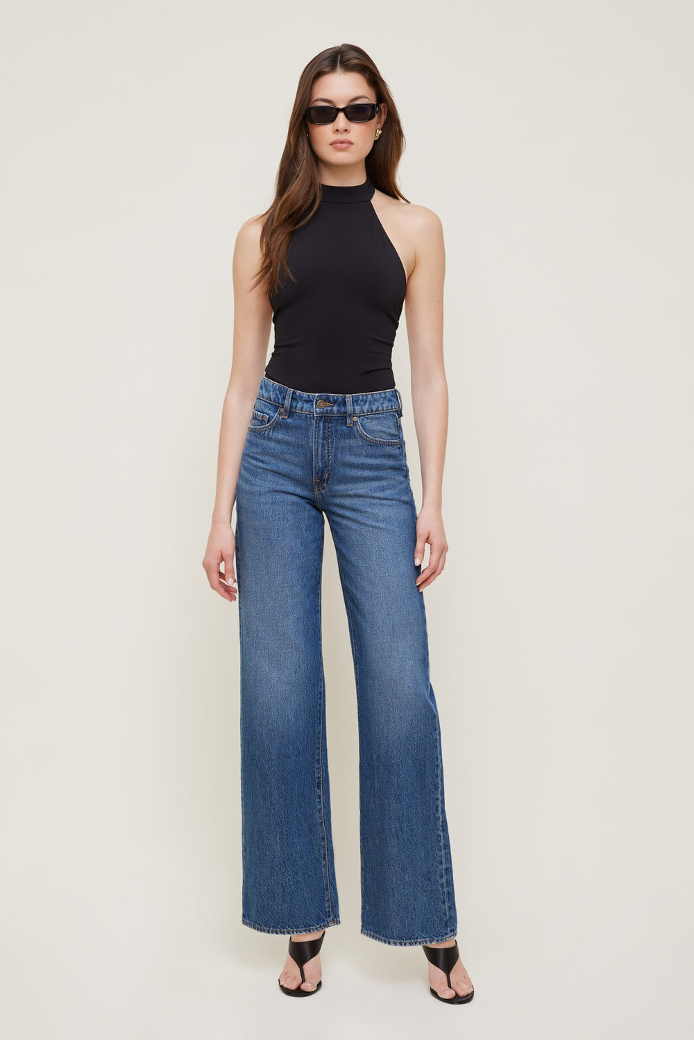 Dynamite Online | Sculpt Halter Neck Bodysuit Black