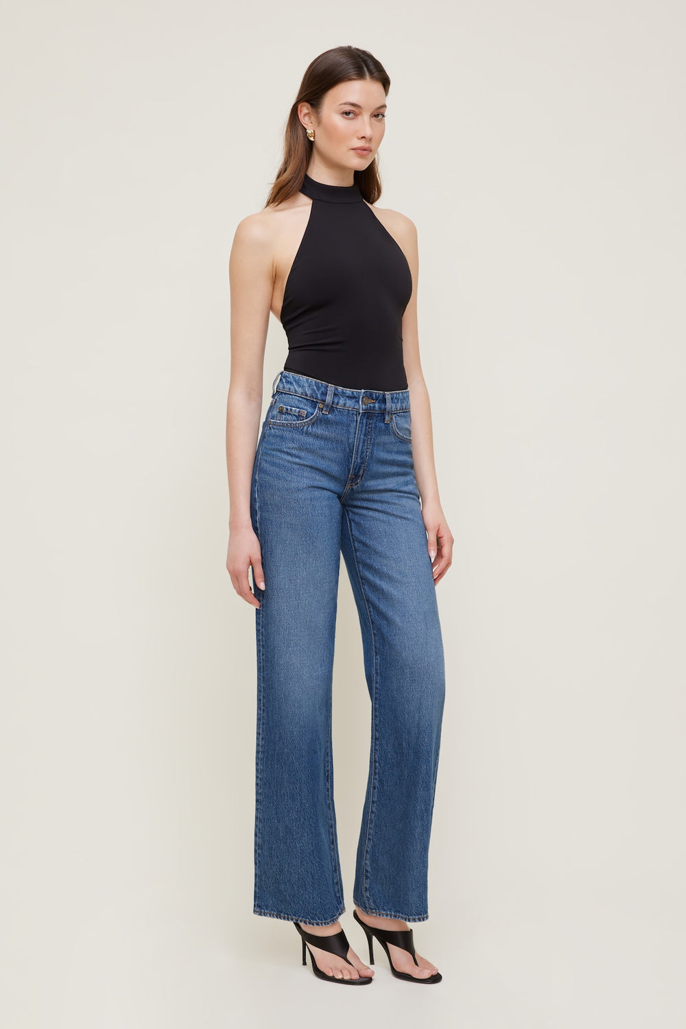 Dynamite Online | Sculpt Halter Neck Bodysuit Black