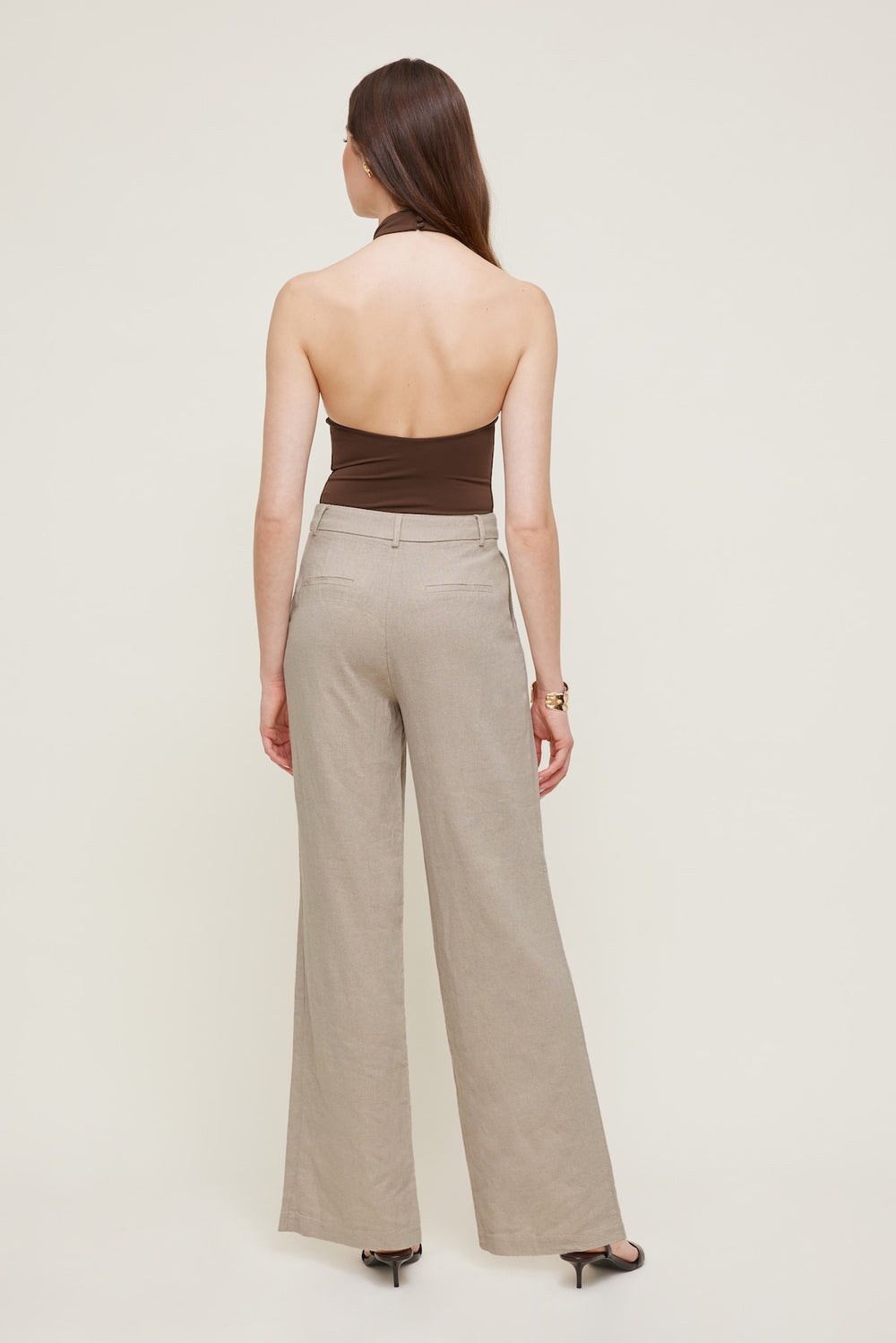 Dynamite Discount | Sculpt Halter Neck Bodysuit Brown