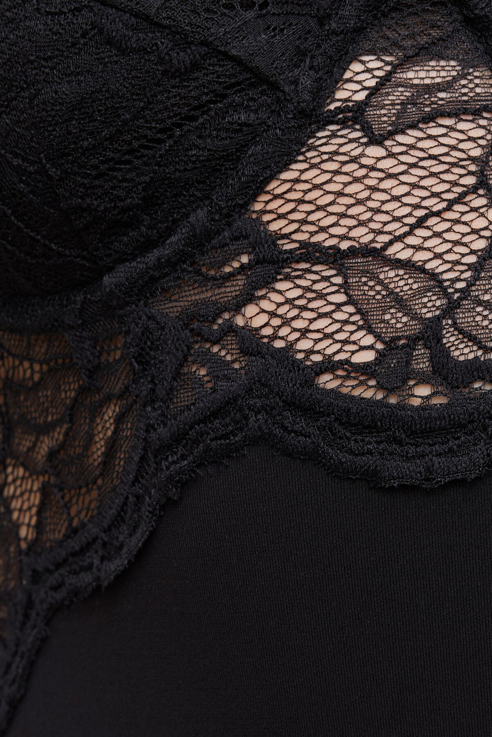 Dynamite Outlet | Lace Bustier Bodysuit Black