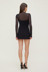 Dynamite On Sale | Sheer Layered Mesh Cami Bodysuit Black