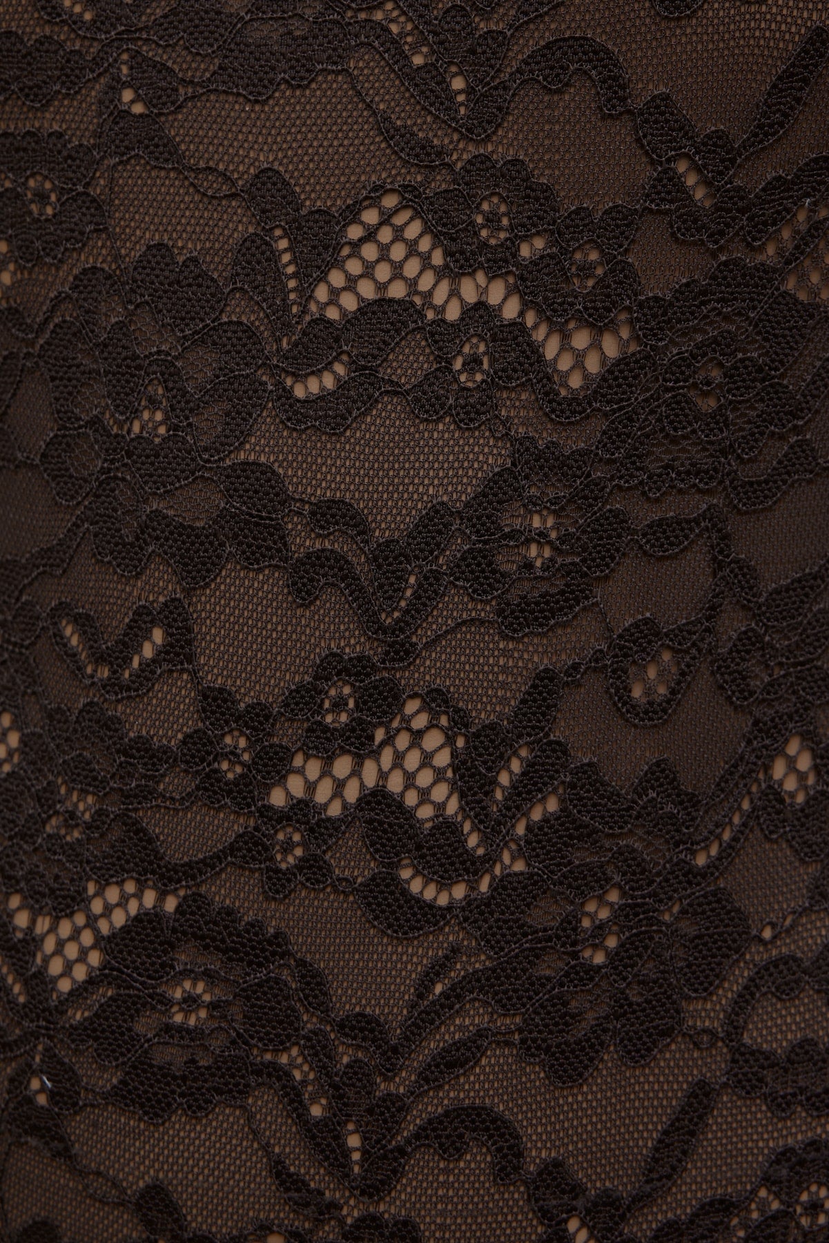 Dynamite Discount | Mock Neck Lace Bodysuit Brown