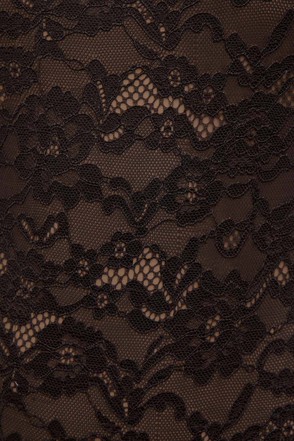 Dynamite Discount | Mock Neck Lace Bodysuit Brown