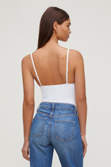 Dynamite Outlet | Lace Trim Bodysuit White