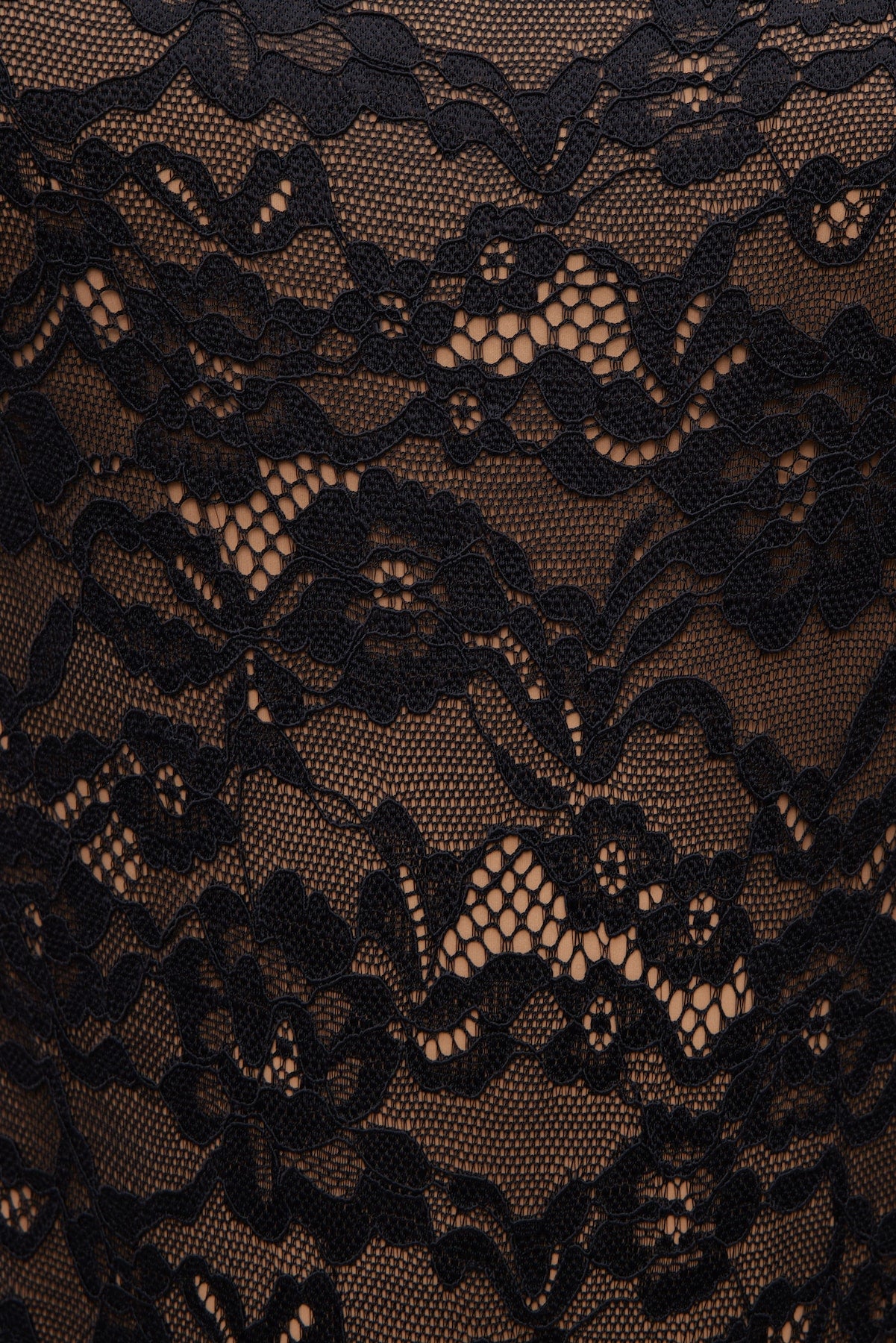 Dynamite Store | Mock Neck Lace Bodysuit Black