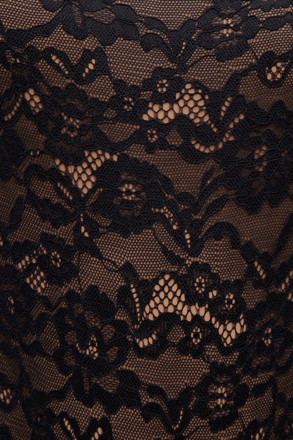 Dynamite Store | Mock Neck Lace Bodysuit Black