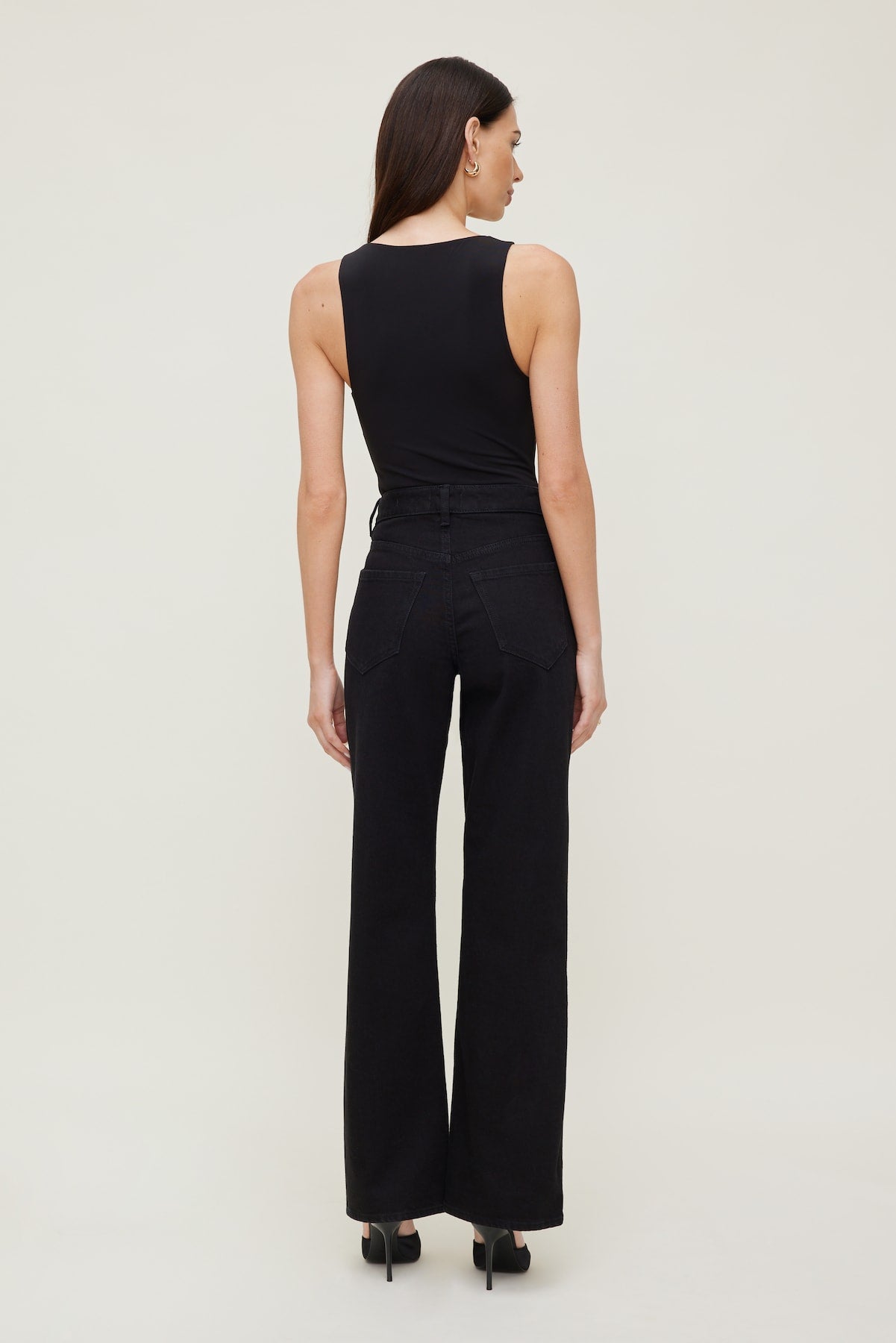 Dynamite Outlets | Sculpt Plunging V Neck Bodysuit Black