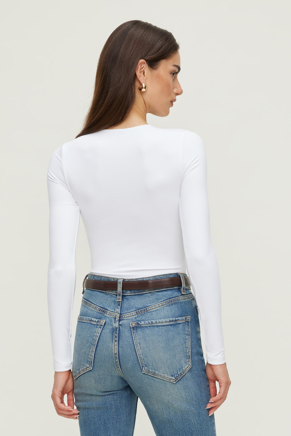 Dynamite On Sale | Sculpt Crewneck Bodysuit White