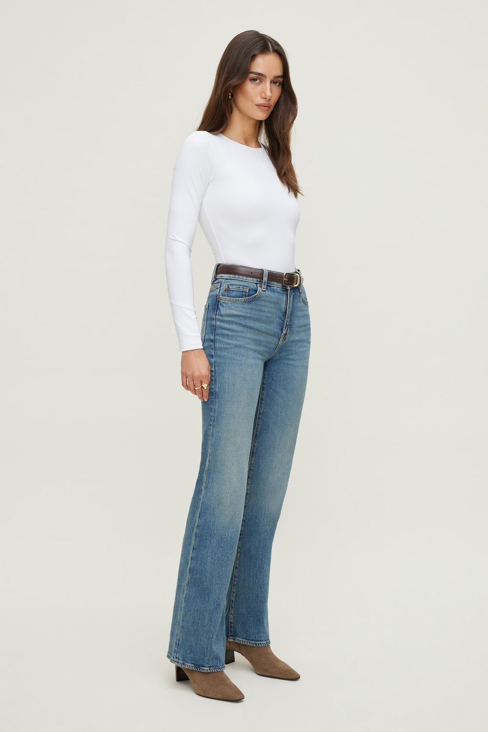 Dynamite On Sale | Sculpt Crewneck Bodysuit White