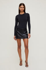 Dynamite Online | Sculpt Crewneck Bodysuit Black