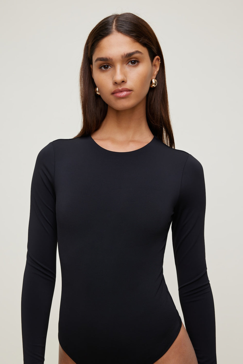 Dynamite Online | Sculpt Crewneck Bodysuit Black