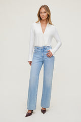 Dynamite Discount | Sculpt Collared Bodysuit Beige