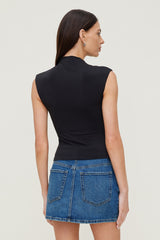 Dynamite Discount | Sculpt Shirred T Shirt Black