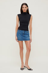 Dynamite Discount | Sculpt Shirred T Shirt Black
