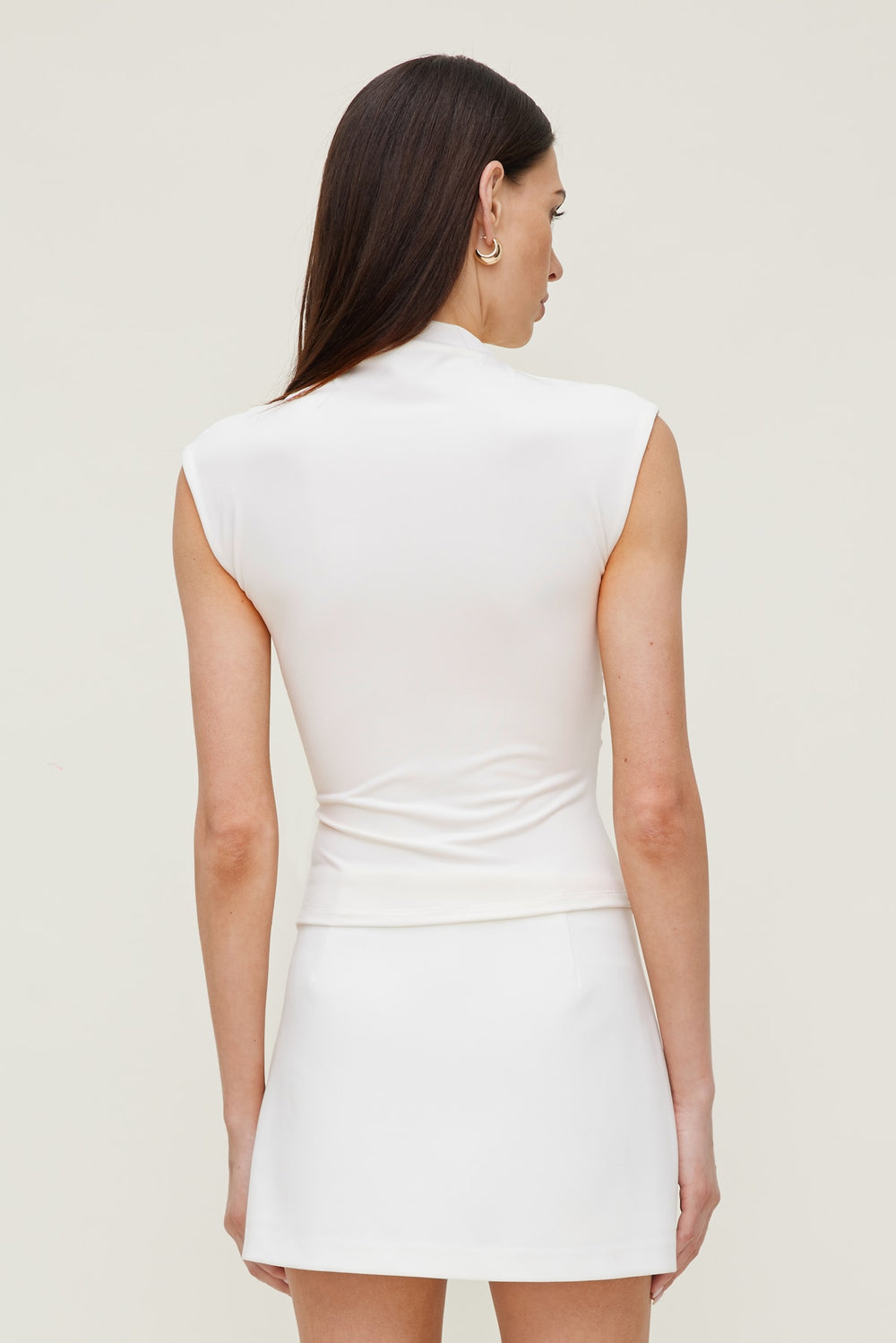 Dynamite Outlet | Sculpt Shirred T Shirt White