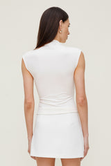 Dynamite Outlet | Sculpt Shirred T Shirt White