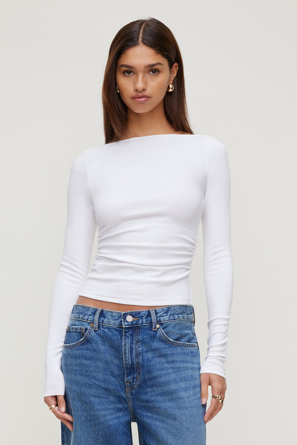 Dynamite US | Stella Long Sleeve T Shirt White