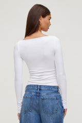 Dynamite US | Stella Long Sleeve T Shirt White