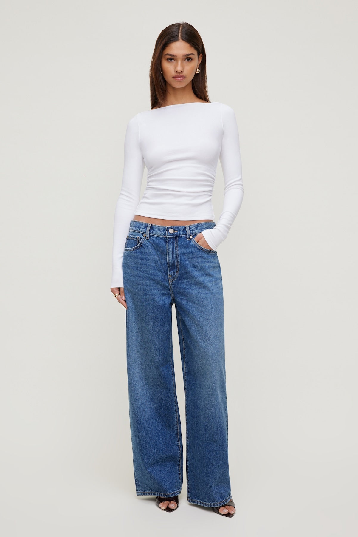 Dynamite US | Stella Long Sleeve T Shirt White