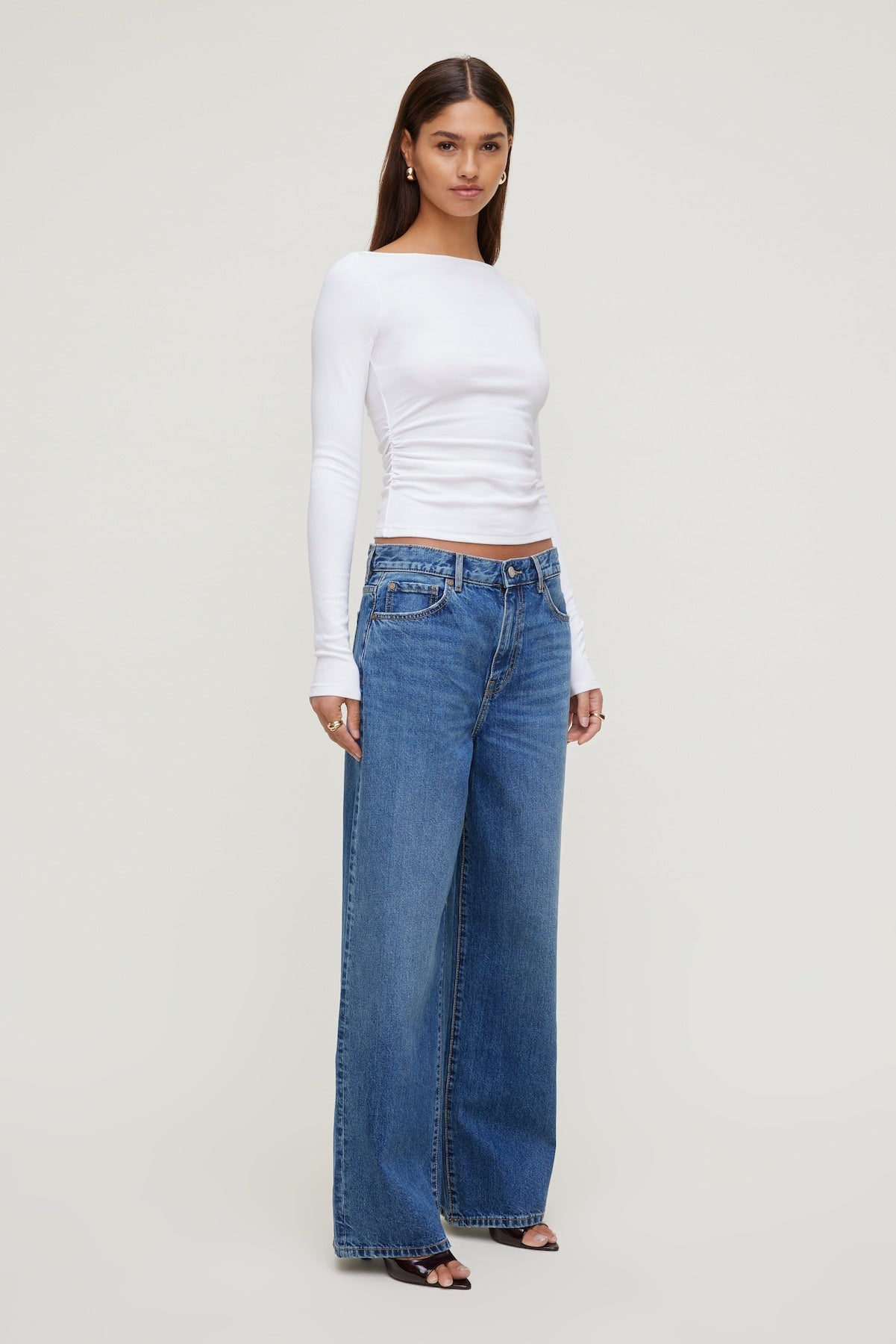 Dynamite US | Stella Long Sleeve T Shirt White
