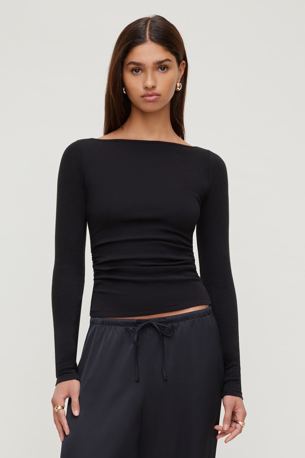 Dynamite On Sale | Stella Long Sleeve T Shirt Black