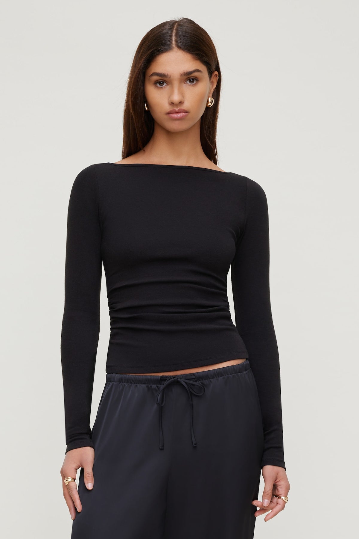 Dynamite On Sale | Stella Long Sleeve T Shirt Black