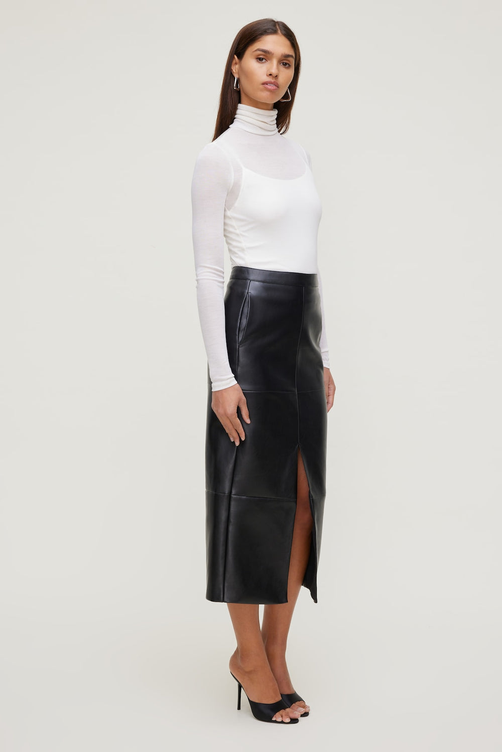 Dynamite Online | Sheer Layered Cami and Turtleneck Beige