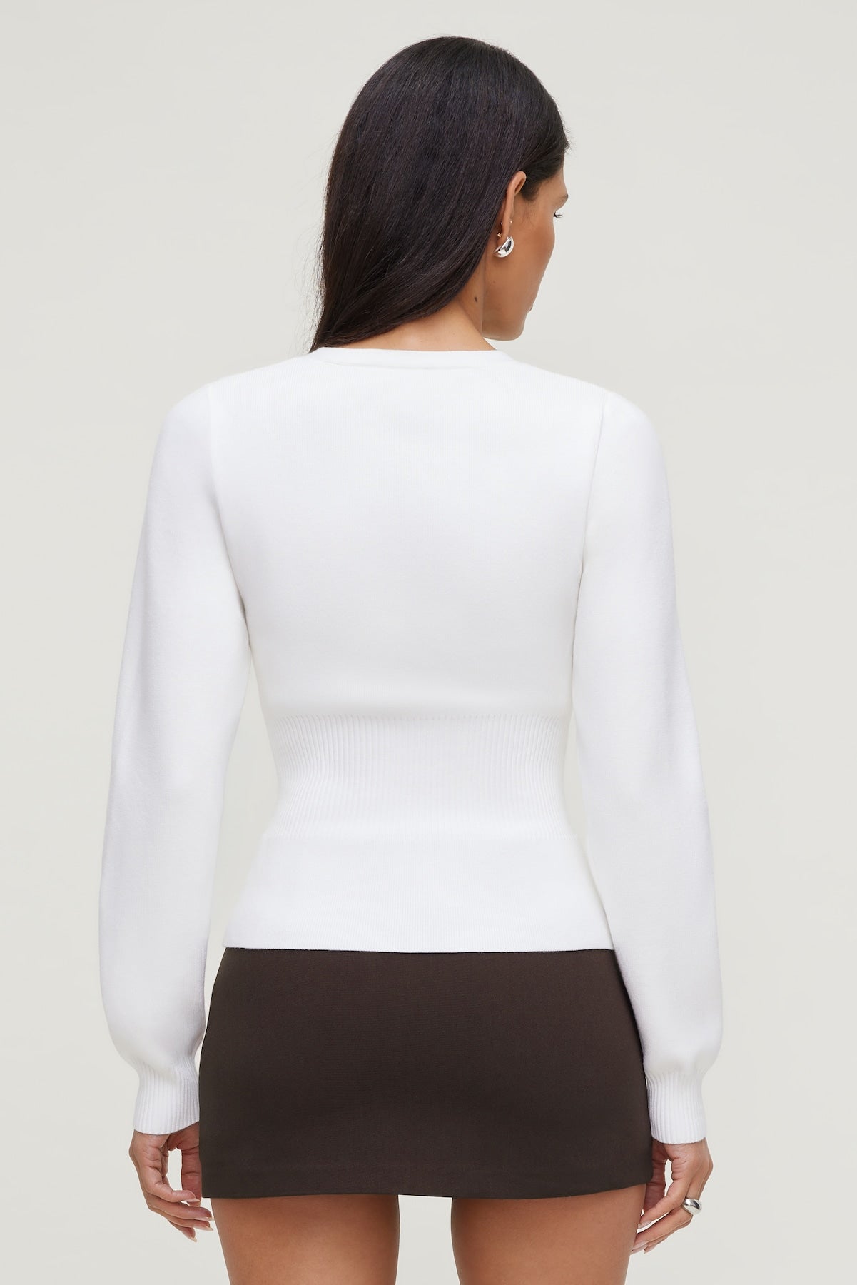 Dynamite Discount | Cinched Waist Cardigan White