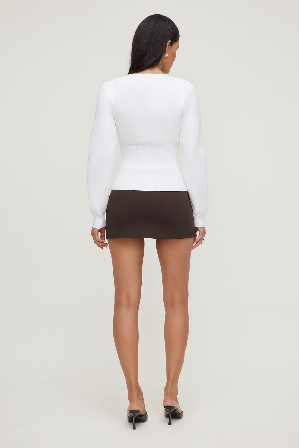 Dynamite Discount | Cinched Waist Cardigan White
