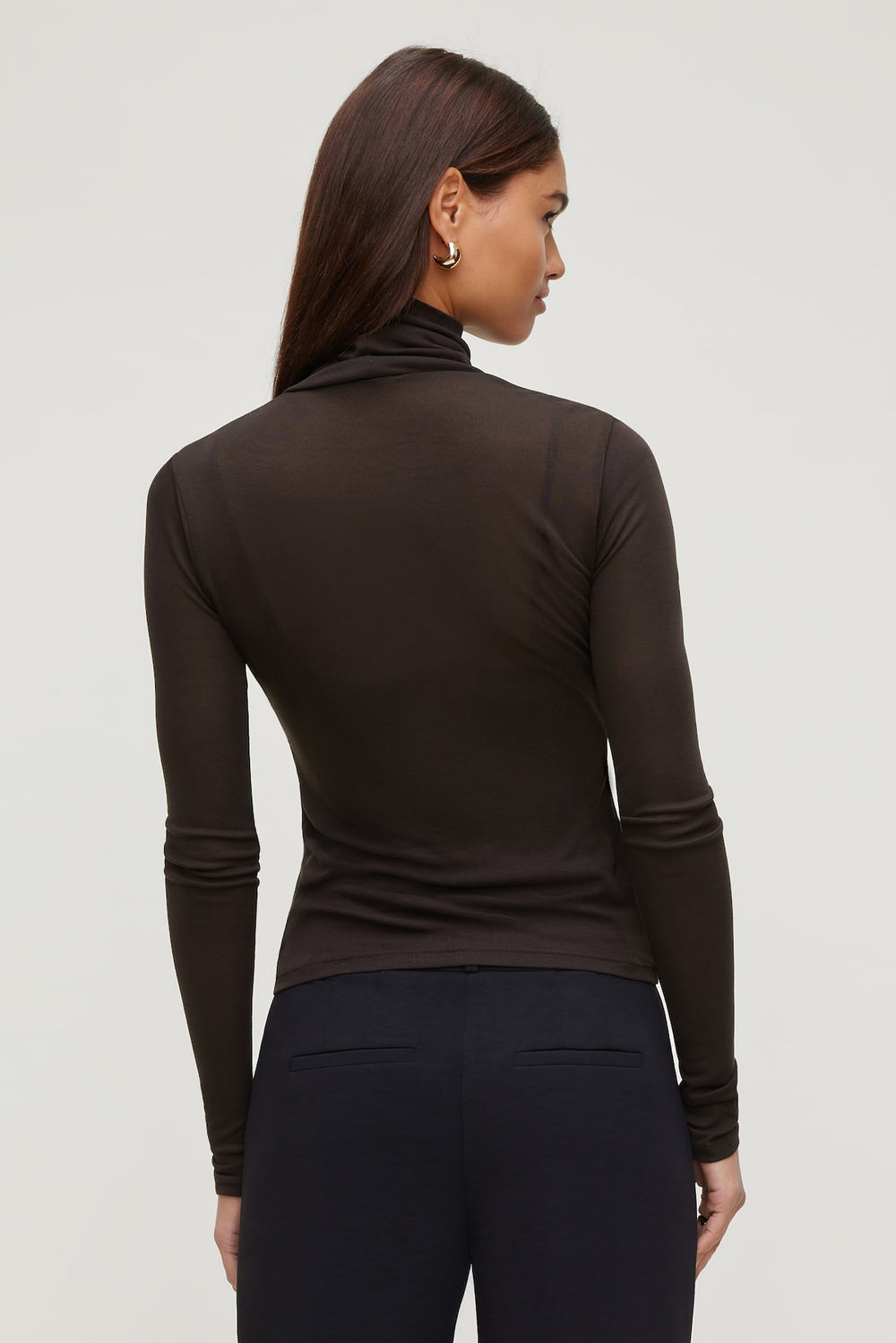 Dynamite Store | Sheer Layered Cami and Turtleneck Brown