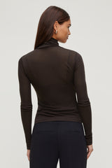 Dynamite Store | Sheer Layered Cami and Turtleneck Brown