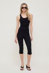 Dynamite Outlets | Ellie Ribbed Tank Top Black