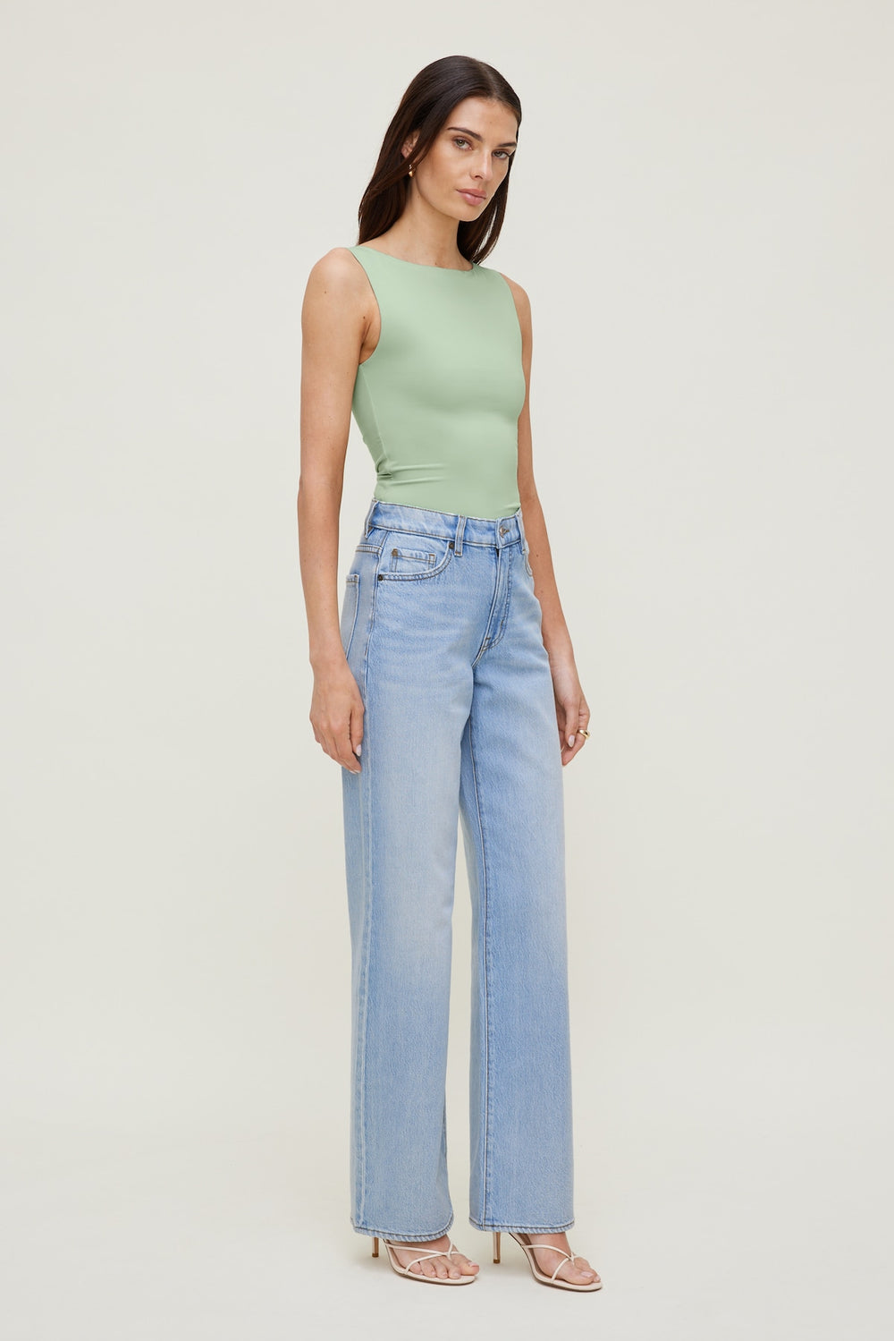 Dynamite On Sale | Nola Sculpt Tank Top Green